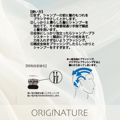 オリジネイチャー　ヘアー＆スキャルプブラシ (木目)